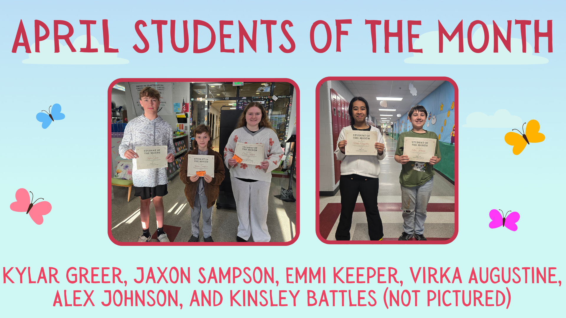 April Students of the Month